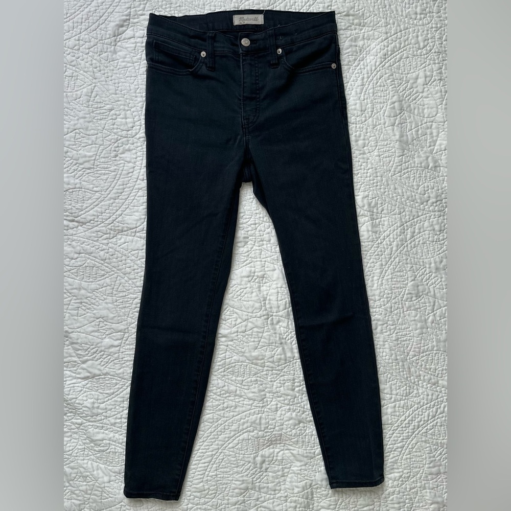 Madewell 9" High Rise Skinny Black Jeans